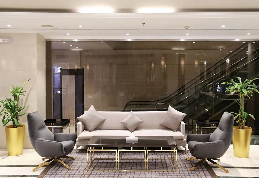 Saja Al Madinah Sofa sitting near Elevator 