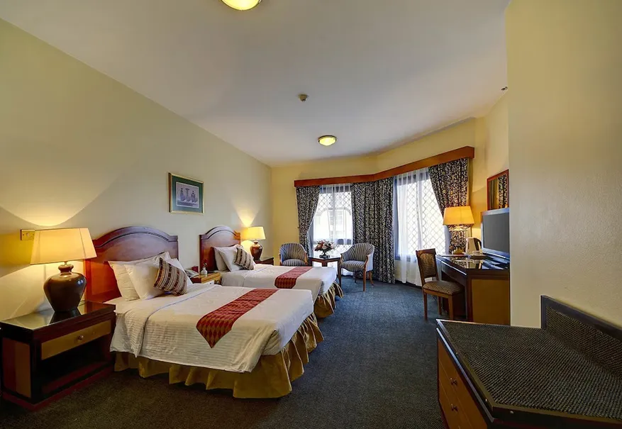 2 single beds room