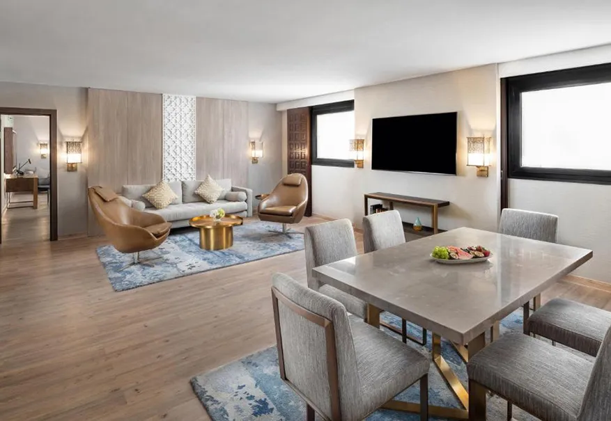 hotel room area