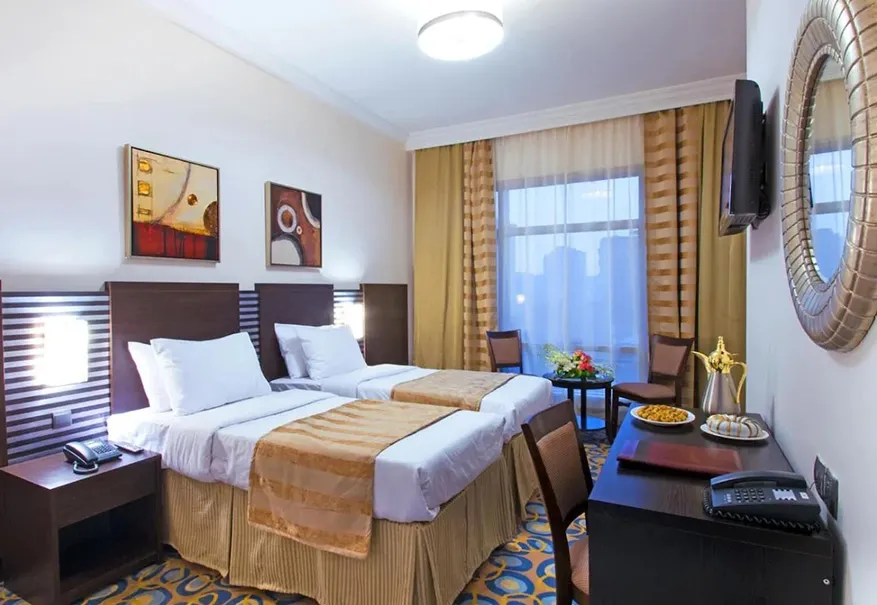 2 single beds room