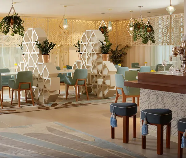 Hotel's restaurant area