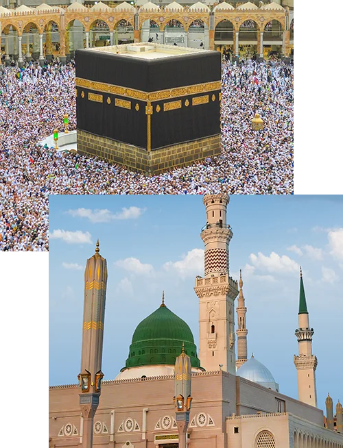 Kaabah and Masjid e Nabwi